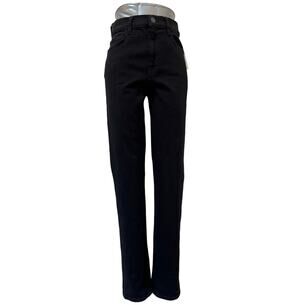 NWT Current Elliott Soulmate High Rise Slim Straight Jeans Black Women’s Sz 23